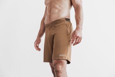 Nobull Lightweight 9" Men's Shorts Brown | Australia (YJ7618)